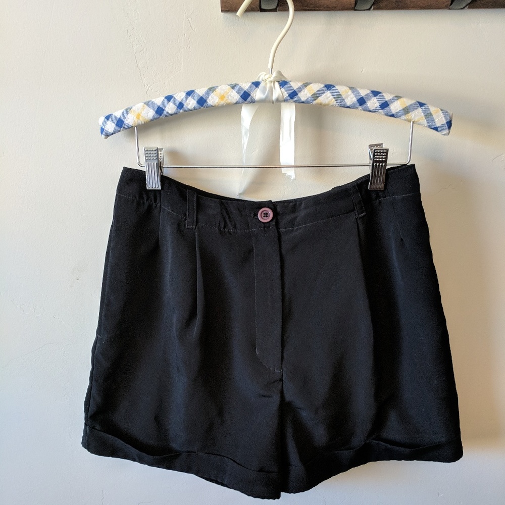 American Apparel Black High Waisted Shorts